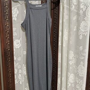 Heart Hips Gray Ribbed Dress